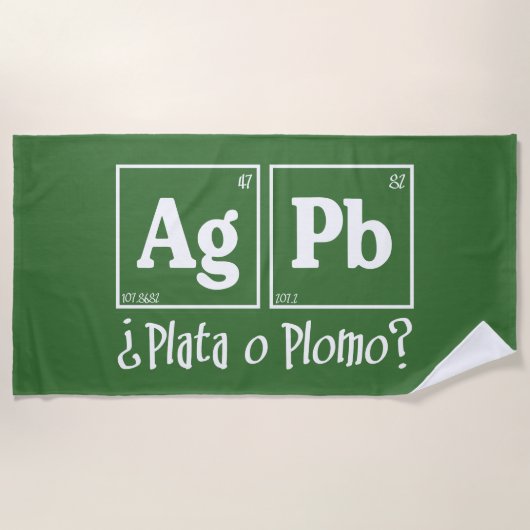 Plata o plomo strandlaken (Voorkant)