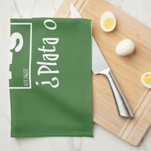 Plata o plomo theedoek (Quarter Fold)