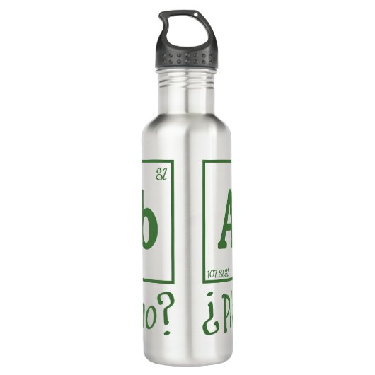 Plata o plomo waterfles  (Achterkant)