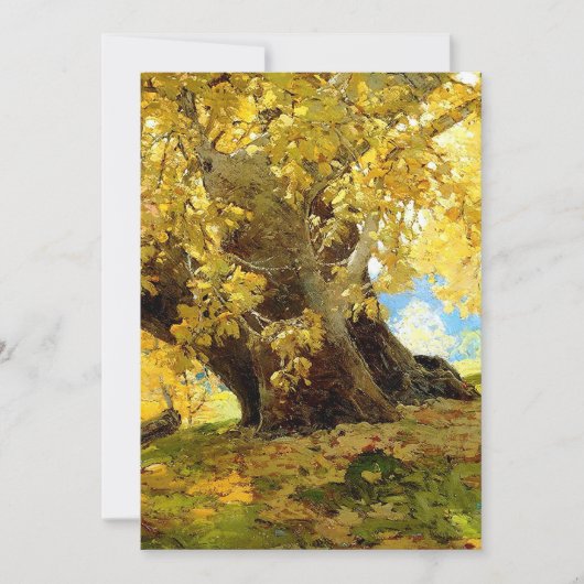Plataan in de herfst van Edgar Payne Kaart (Voorkant)