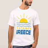 Platamon Griekenland zonneschijn en Zee Mannen T-shirt (Voorkant)