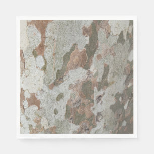 Platanen camouflage ziet er uit als boomschors pat servet