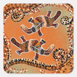 PLATAPUS ART VIERKANTE STICKER