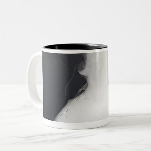 Platbodemkolf Tweekleurige Koffiemok (Voorkant links)