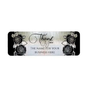 plateada con flores personalizada etiket