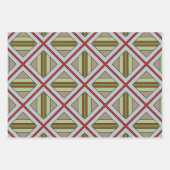 Platen in rood, groen en grijs inpakpapier vel (Voorkant 3)