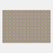 Platen in rood, groen en grijs inpakpapier vel (Voorkant 2)