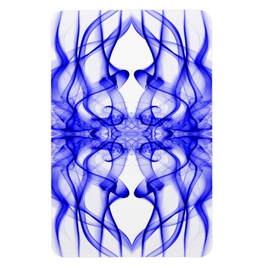 Platen van blauwe rook op wit magneet (Verticaal)