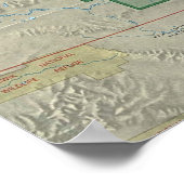 Platen van de nationale Arctische reservekaart Poster (Hoek)