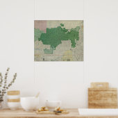 Platen van de nationale Arctische reservekaart Poster (Keuken)