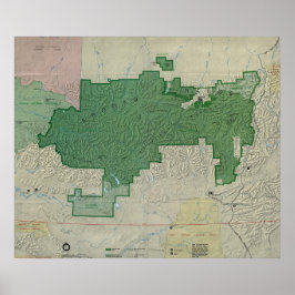 Platen van de nationale Arctische reservekaart Poster