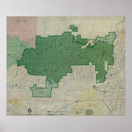 Platen van de nationale Arctische reservekaart Poster (Voorkant)