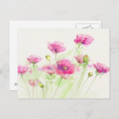 Platen van geverfde waterverf 3 briefkaart (Voorkant / Achterkant)