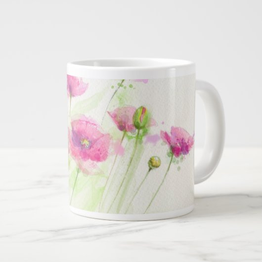 Platen van geverfde waterverf 3 grote koffiekop (Voorkant rechts)