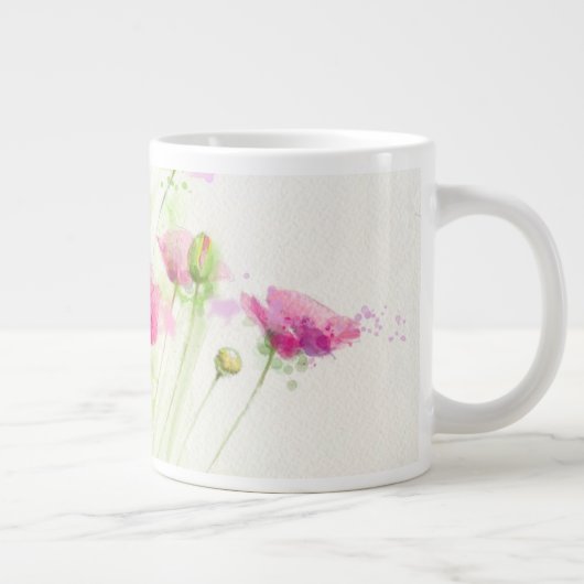 Platen van geverfde waterverf 3 grote koffiekop (Rechts)