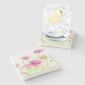 Platen van geverfde waterverf 3 stenen onderzetter (Zijkant)