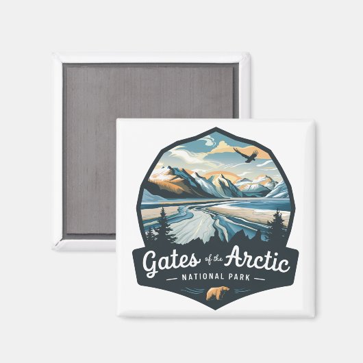 Platen van het nationale Arctisch park Magneet (Voorkant / Achterkant)