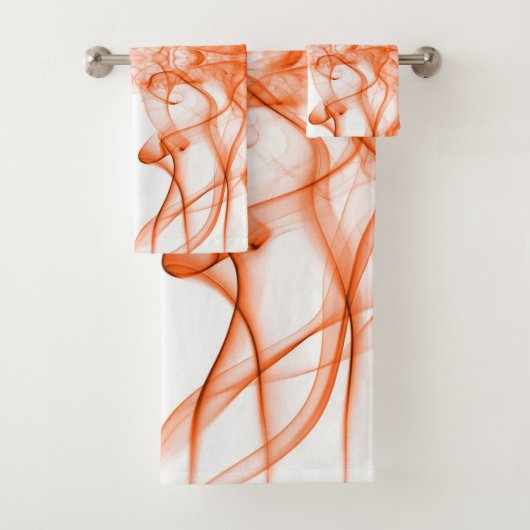 Platen van Oranje rook op wit Bad Handdoek (Insitu)