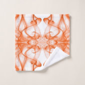 Platen van Oranje rook op wit Bad Handdoek (Wasdoekje)
