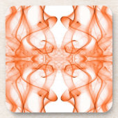 Platen van Oranje rook op wit Drankjes Onderzetter (Voorkant)