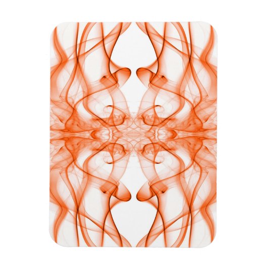 Platen van Oranje rook op wit Magneet (Verticaal)