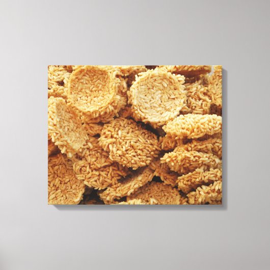 Platen van rijst ~ Aziatische zoetwaren Canvas Afdruk (Voorkant)