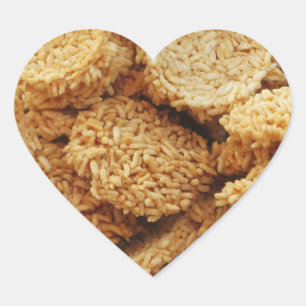 Platen van rijst ~ Aziatische zoetwaren Hart Sticker