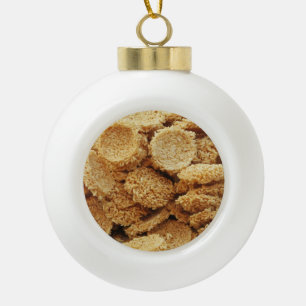 Platen van rijst ~ Aziatische zoetwaren Keramische Bal Ornament