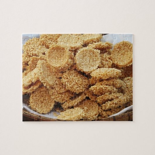Platen van rijst ~ Aziatische zoetwaren Legpuzzel (Horizontaal)