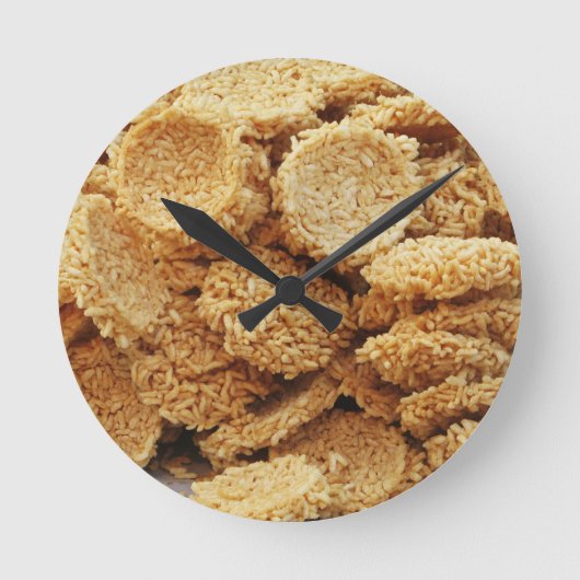 Platen van rijst ~ Aziatische zoetwaren Ronde Klok (Voorkant)