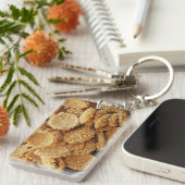 Platen van rijst ~ Aziatische zoetwaren Sleutelhanger (Voorkant Rechts)