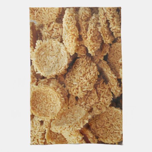 Platen van rijst ~ Aziatische zoetwaren Theedoek (Verticaal)