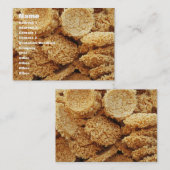 Platen van rijst ~ Aziatische zoetwaren Visitekaartje (Voorkant / Achterkant)