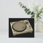 Platenspeler2 Briefkaart (Staand voorkant)