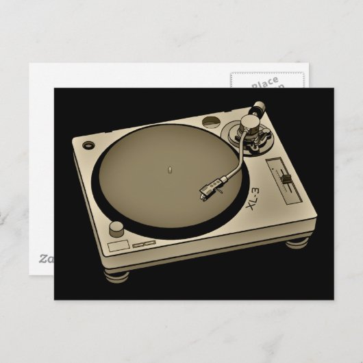 Platenspeler2 Briefkaart (Voorkant / Achterkant)
