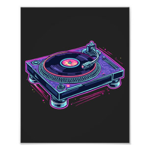 Platenspeler  Audio LP Vinyl Record Player Foto Afdruk