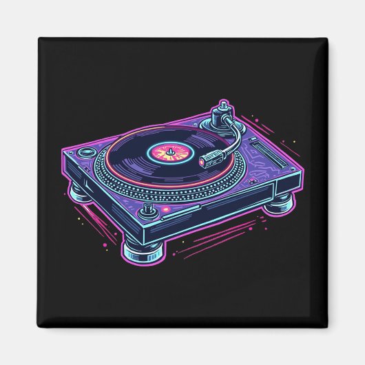 Platenspeler  Audio LP Vinyl Record Player Magneet (Voorkant)