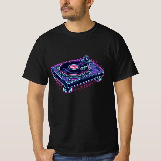 Platenspeler Audio LP Vinyl Record Player T-shirt (Voorkant)