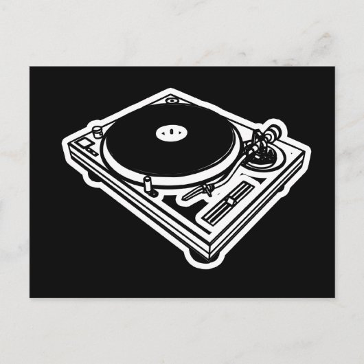 Platenspeler Briefkaart (Voorkant)