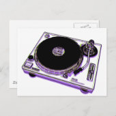 Platenspeler Briefkaart (Voorkant / Achterkant)