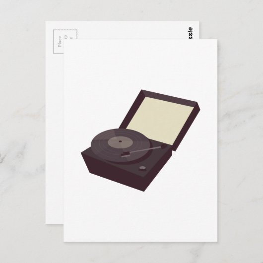 Platenspeler Briefkaart (Voorkant / Achterkant)