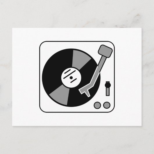 Platenspeler Briefkaart (Voorkant)