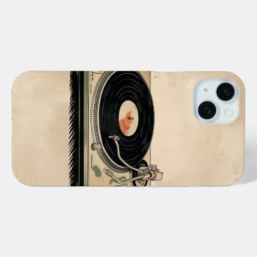  Platenspeler Case-Mate iPhone Case (Achterkant (horizontaal))
