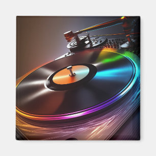 Platenspeler DJ Magnet draaien