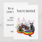 Platenspeler DJ Pumpin Music Cat Kaart (Voorkant / Achterkant)