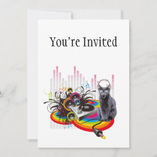 Platenspeler DJ Pumpin Music Cat Kaart