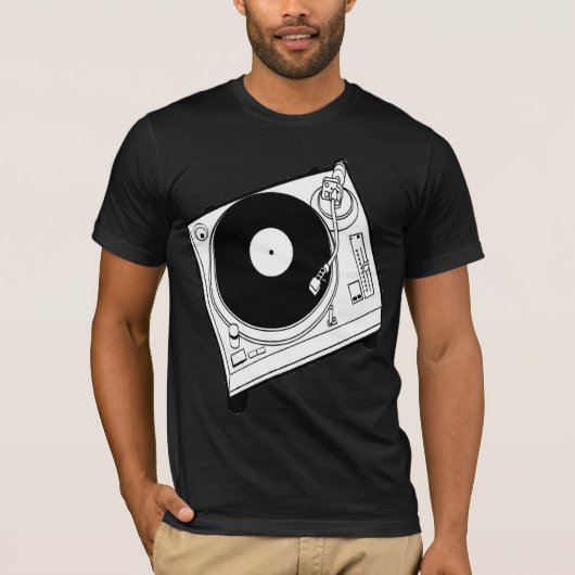Platenspeler Dj T-shirt (Voorkant)