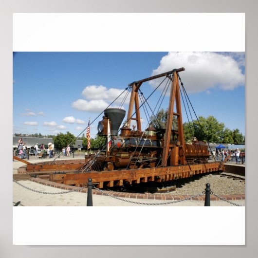 Platenspeler historische trein poster (Voorkant)