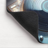 Platenspeler met neonletters muismat (Hoek)