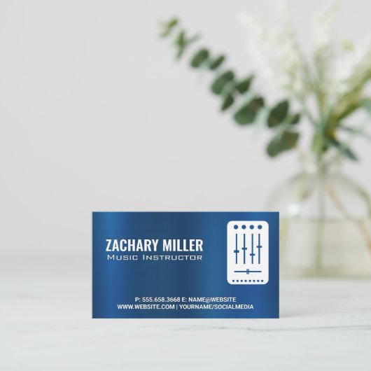 Platenspeler Mixer Visitekaartje (Staand voorkant)